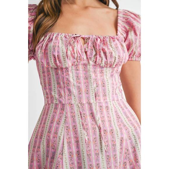 NEW MABLE lennox midi dress in pink - Picture 5 of 5